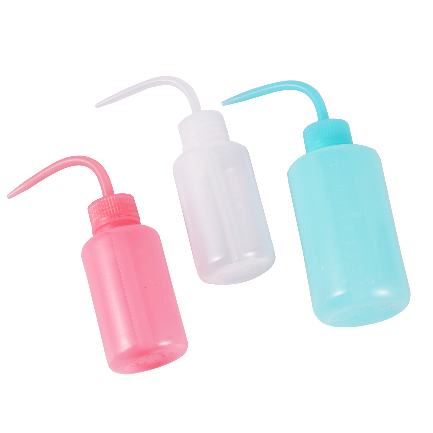 150/250/Dung Tích 500 Ml Hình Xăm Rửa Trắng Trong Nhựa Xanh Xà Phòng Bóp Bình Phòng Thí Nghiệm Đo Bình