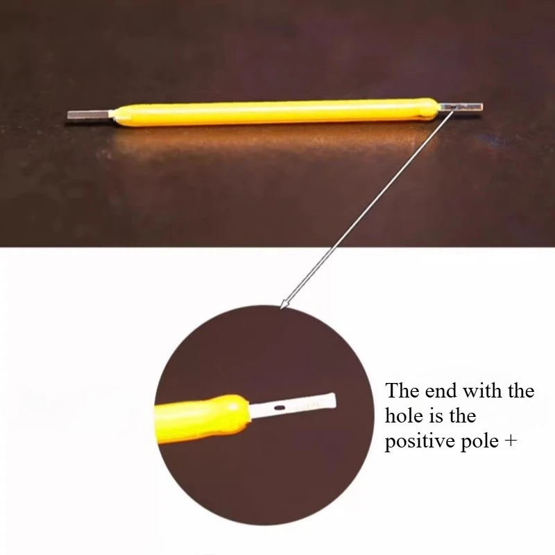 DC3V Total Length 29mm LED Warm Yellow Hard Filament Retro Anti-tungsten Filament Light Source Material Plastic DIY Accessories