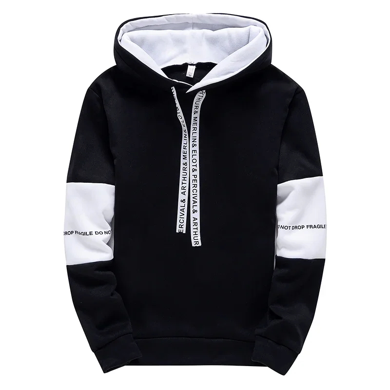 Hoodies masculinos manga longa impressão casual com carta moletom nova primavera hip hop pulôver esportes topo masculino moletom com capuz