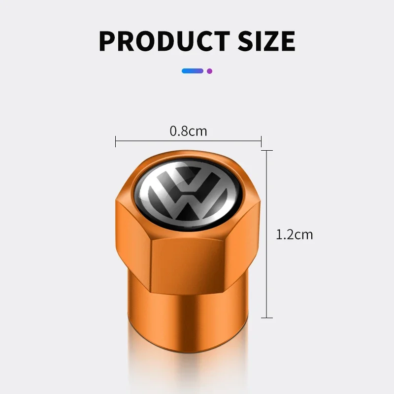 4 Stücke Auto Reifen Ventilkappen Emblem Metallkappe Fall Zubehör Auto Styling Für Volkswagen MK6 MK5 MK4 MK7 Golf-4 5 6 7 Passat Ibiza