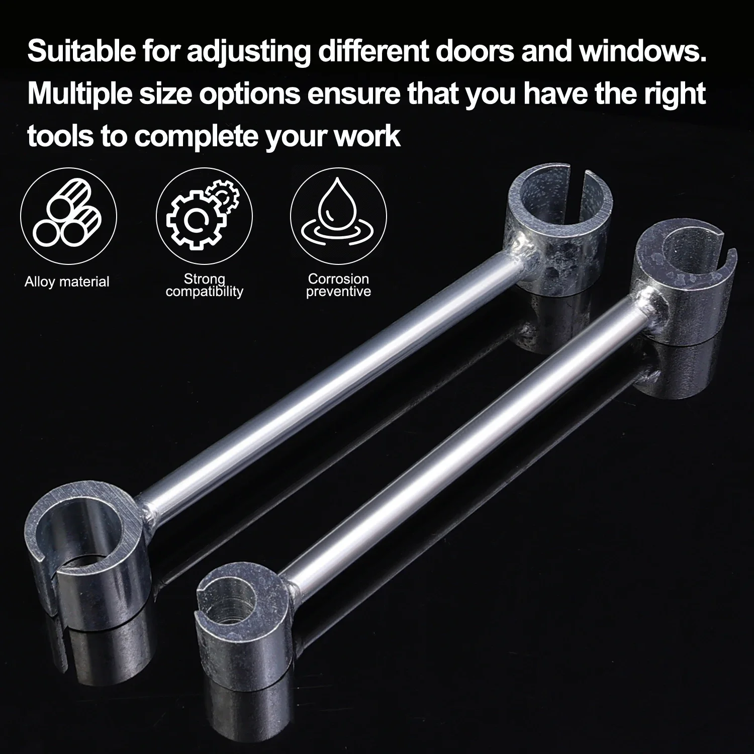 Double Head Hinge Gaps Adjusting Wrench Door Hinge Repair Spanner Labor-Saving Wrenches for Home Hinge Gaps Repair Hand Tools