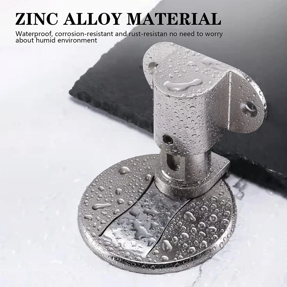 1-5pcs Fermaporta regolabile Fermaporta magnetico senza punzonatura Fermaporta magnetico in lega di zinco Supporto per porta anticollisione Fermaporta nascosto Hardware per porta
