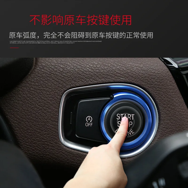 Cho Xe BMW 1 2 3 4 Loạt X1 F48 F20 F21 F30 F32 F33 F34 F36 F45 F46 Động Cơ Xe Ô Tô nút Khởi Động Dán Đánh Lửa Móc Khóa Viền Bao Da