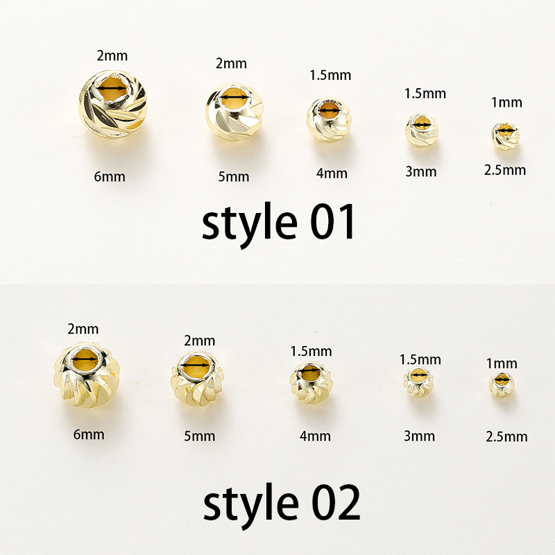 20 ピース/ロット 18 18K ゴールドメッキストライプカットフラワービーズイヤリングネックレスルーススペーサービーズバルク DIY ジュエリー卸売所見