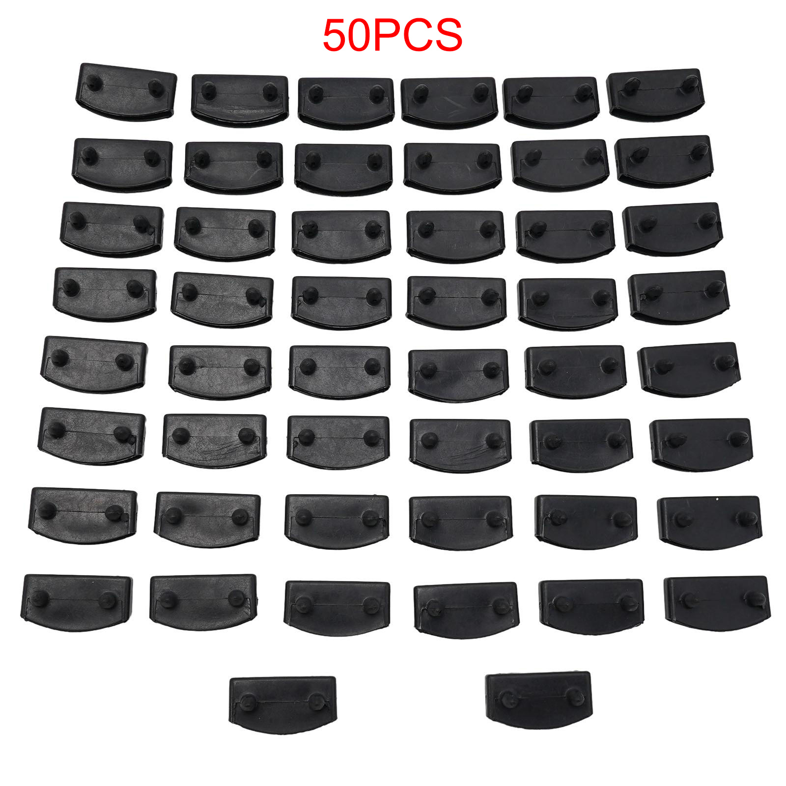 50pcs Replacement Wooden Bed Slat Plastic Middle Or End Holders 10x55mm Black Plastic Interior Accessories Auto Fastener