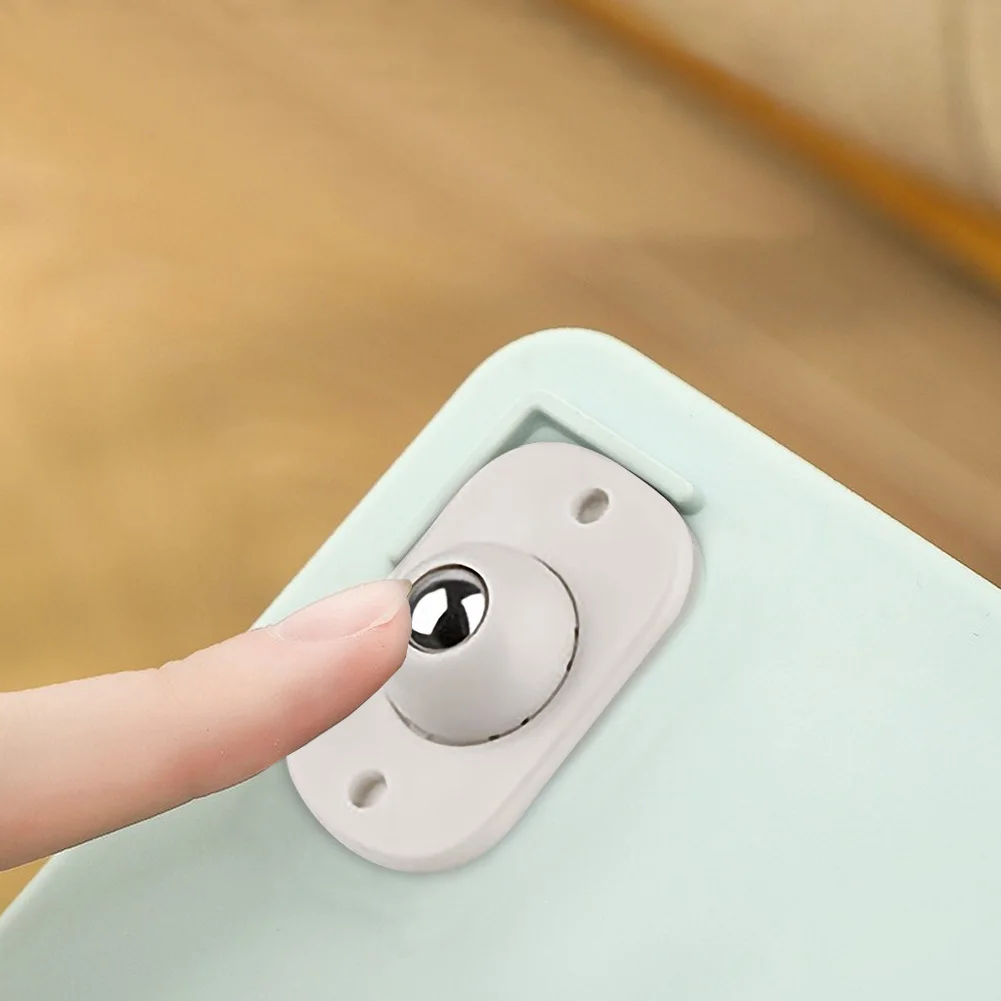 4 ชิ้น/เซ็ต Self-Adhesive ลูกกลิ้งสําหรับเฟอร์นิเจอร์ Universal รอกหมุนล้อหมุนล้อเลื่อนสําหรับกล่องสเก็ตตู้