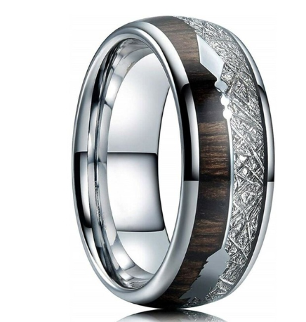 01 Blue Black Stainless Steel Rings For Men
