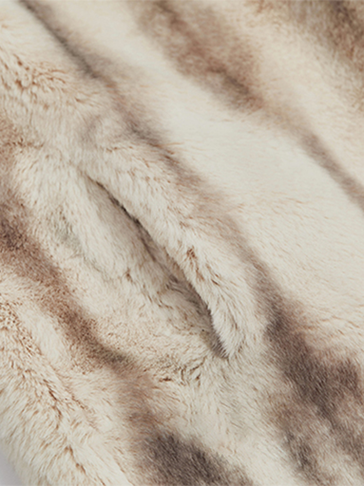 Lautaro-Manteau en Fausse Fourrure de Vison pour Femme, Veste Moelleuse, Vêtements de Styliste, Col Montant, Optique, Élégant, Chic, Luxe, Piste, Chaud, Hiver, 2022