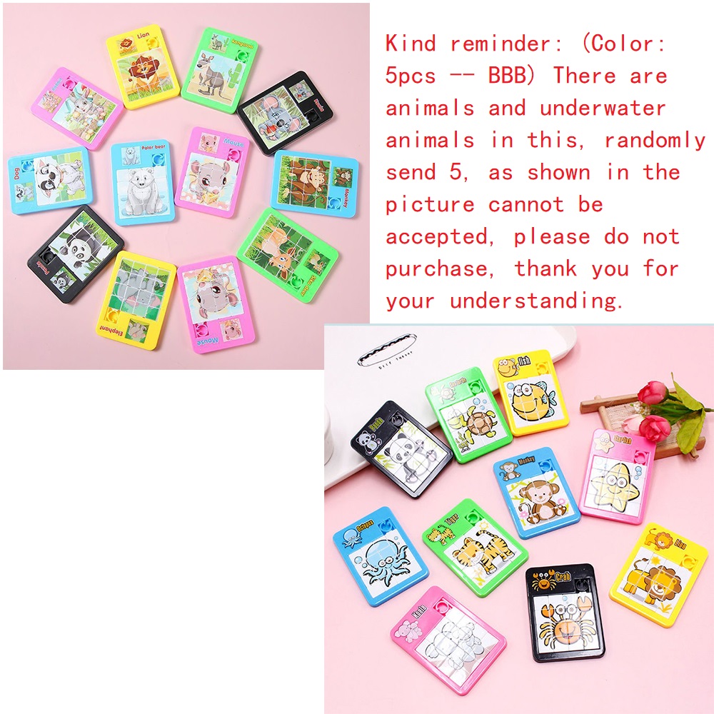 5 個かわいい移動動物ジグソーパズル子供の誕生日パーティーギフトシャワー子供知育玩具お土産パーティーの好意報酬
