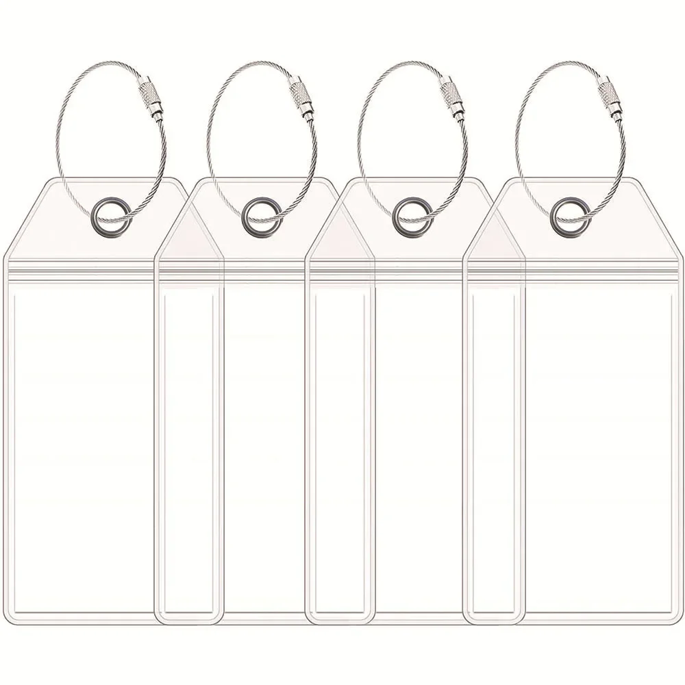 Reisegepäck, Kreuzfahrtschilder, Halter, wiederverschließbar, wasserdicht, durchsichtig, Schiff, Ticket, Kartenhülle, Schlüsselanhänger mit Stahldraht, Kabelschlaufe