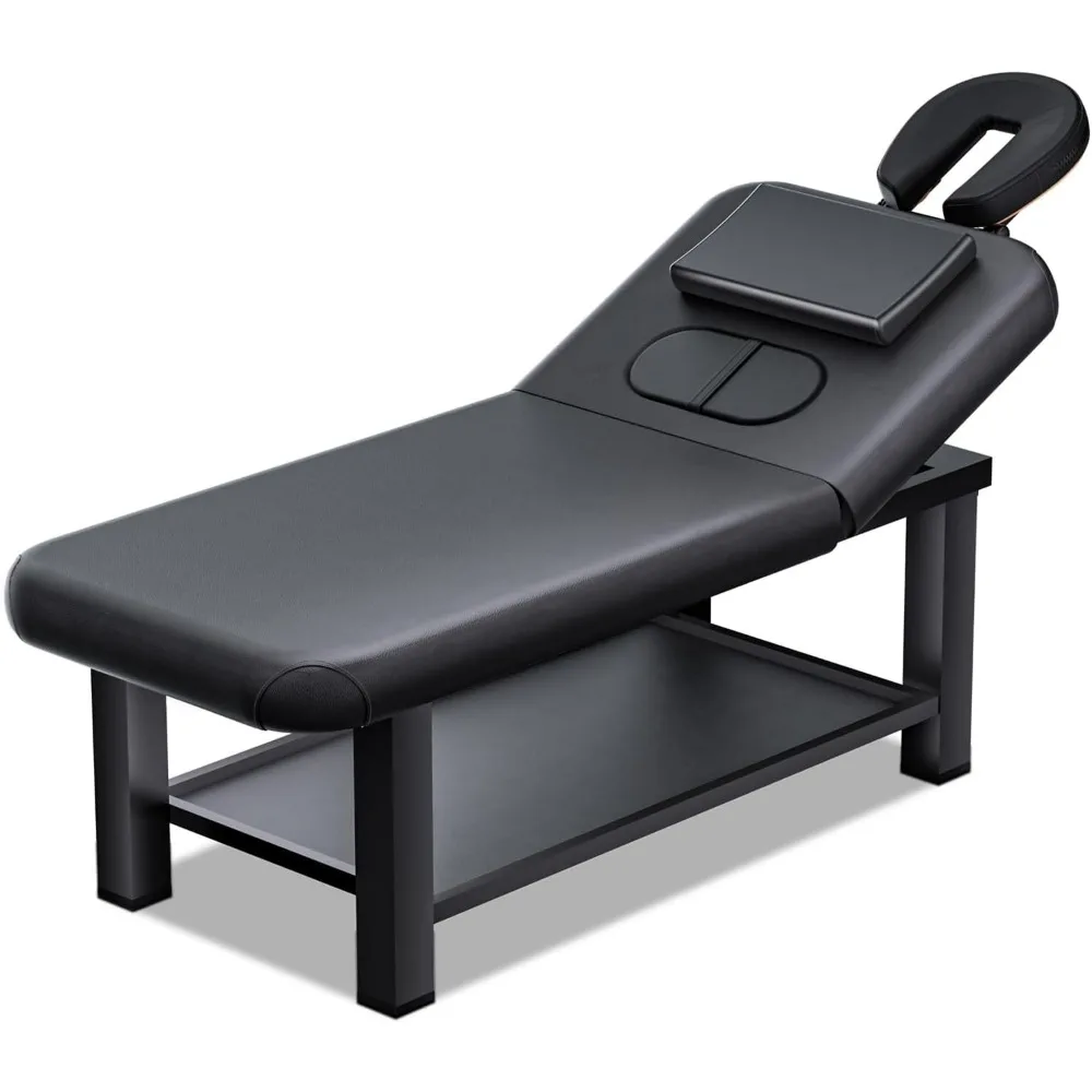 31in Wide Massage Table with 1500lbs Weight Capacity, Iron Base, Massage Bed Adjustable Height for Professional & Home Use,