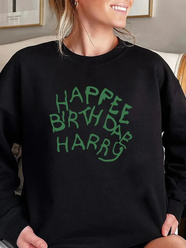 Novos moletons Happee Birthdae Harry moletom mágico mágico suéter assistente escola moletom com capuz feminino manga comprida moletom com gola redonda