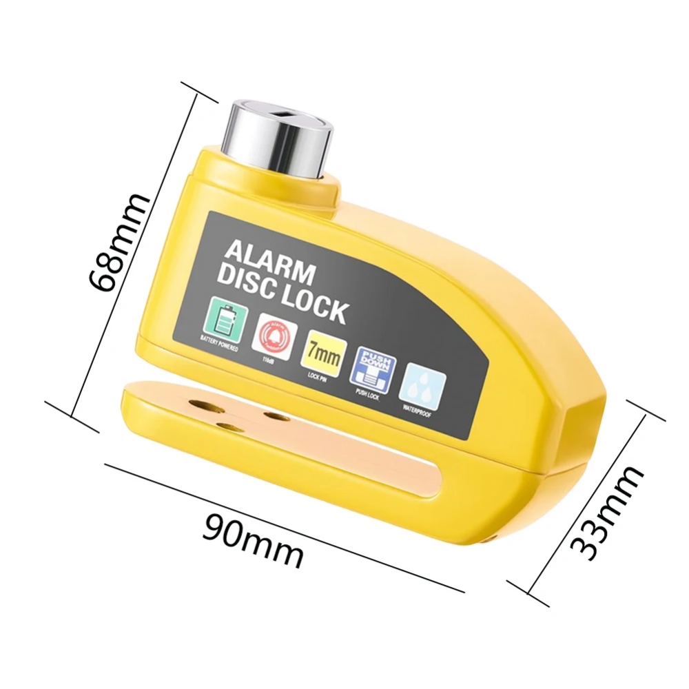 Motorfiets Fietsvergrendeling Alarm Fietsslot Bescherming Aluminium Antidiefstal Schijfremslot Moto Accessoires