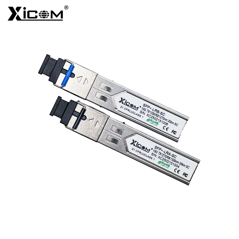 Modulo Xicom 10G SFP+ Modulo in fibra ottica BIDI SC Simplex 20 km monomodale 1270/1330nm compatibile con switch Cisco/Mikrotik SFP