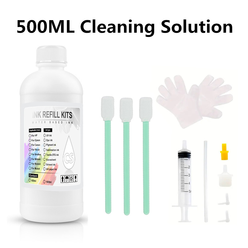 100 ml Reinigungsflüssigkeitsset für Epson HP Canon Brother Tintenstrahldrucker, Reinigungslösung für Farbstoffpigment, Sublimationstinte, Hellrosa