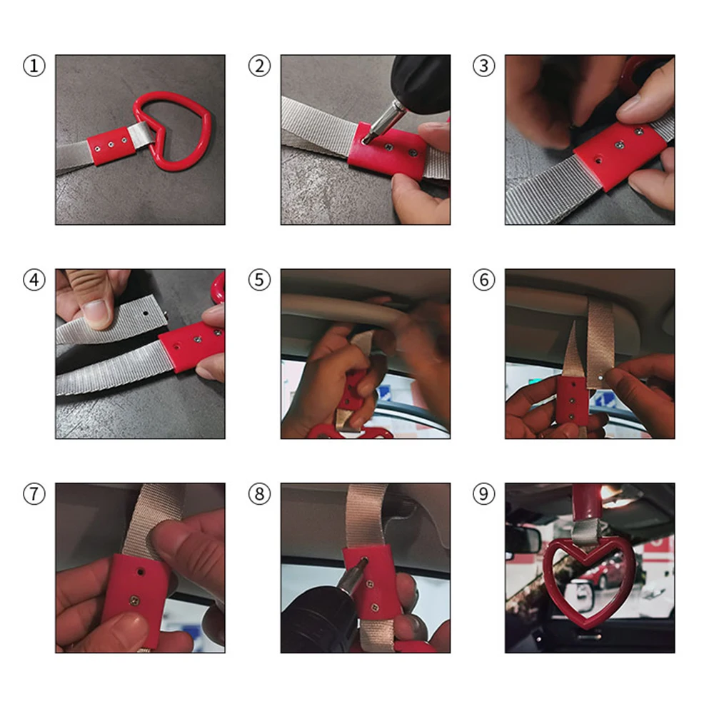 New Shape JDM Train Bus Handle Hand Strap Drift Charm Strap Drift Warning Ring for Car Rear Bumper Supplies