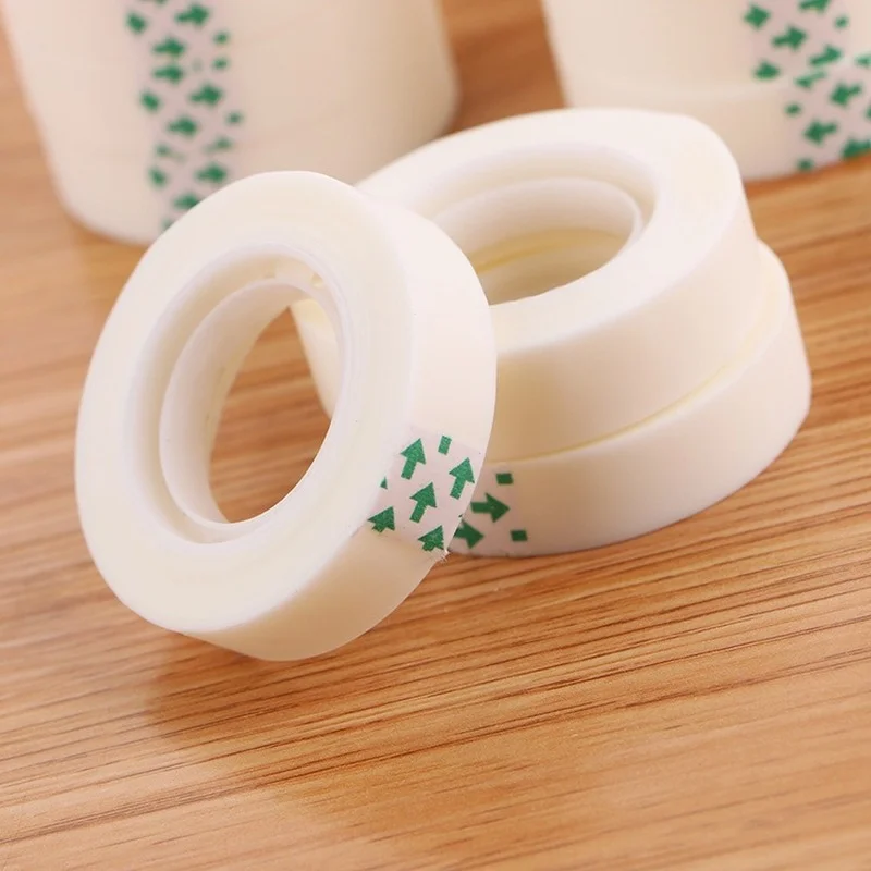 5 ม้วนเทปโปร่งใส 20 มม.Non-เครื่องหมายเทปซ่อม DIY บรรจุภัณฑ์เครื่องมือโรงเรียนสํานักงานบ้านบรรจุภัณฑ์ตัดเทปโปร่งใส