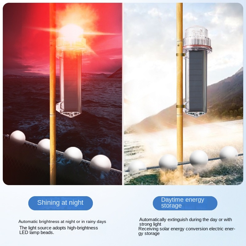 พลังงานแสงอาทิตย์ IP7X กันน้ําสุทธิ Mark/ตําแหน่งกระพริบ Marine ไฟสัญญาณแฟลชเรือไฟเตือนลอยตอร์ปิโด CE