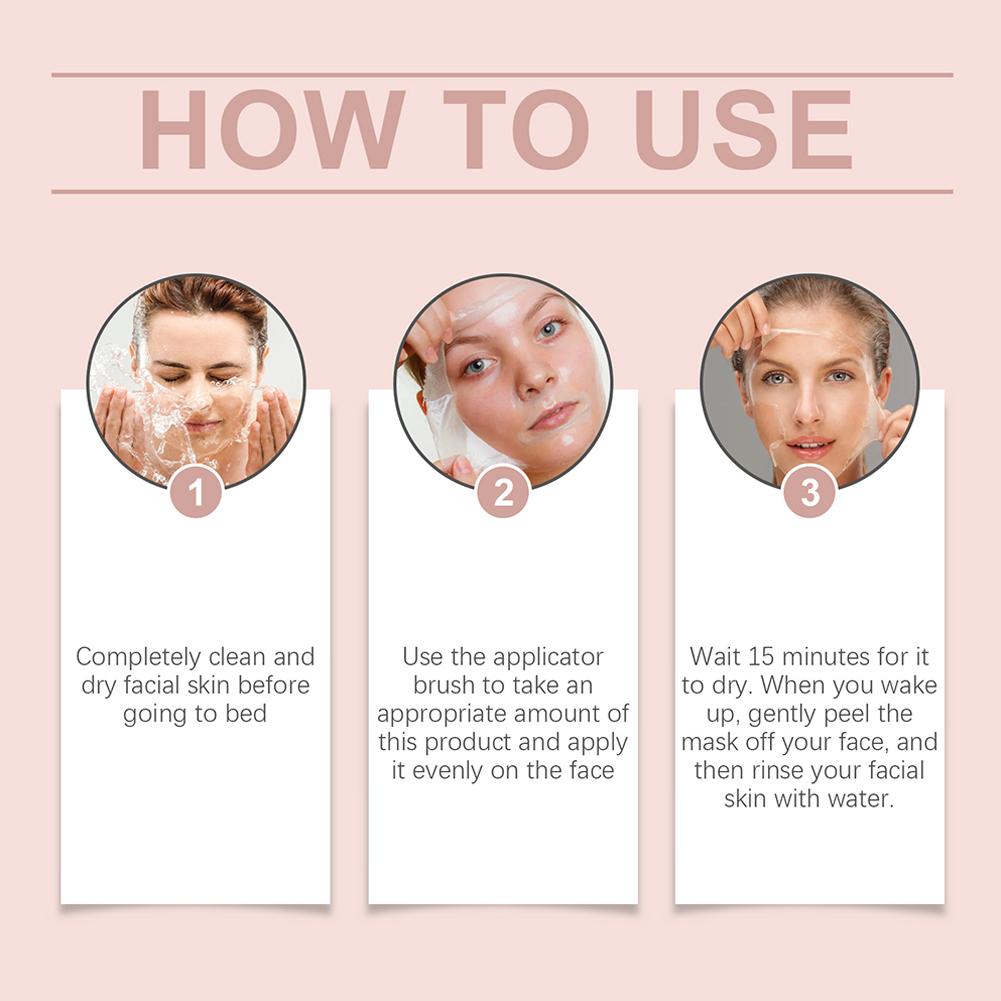 Maschera peel off al collagene Viso Pulizia profonda Idratante Ridurre i pori Controllo del petrolio Maschera idratante per il viso Bellezza Salute Cura della pelle