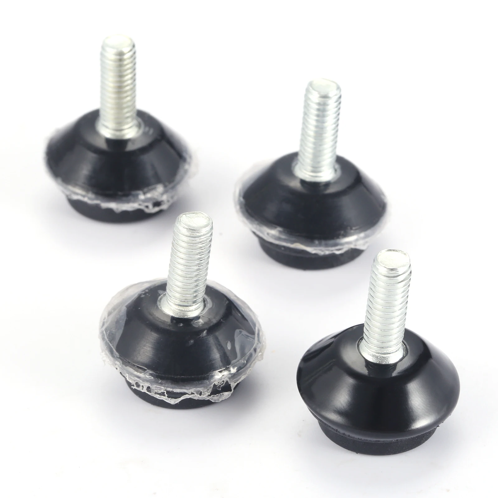 4Pcs ปรับเฟอร์นิเจอร์โลหะ Levelers ฟุตขา M6 * 15มม.สกรูสีดำ/เงิน/ทองสำหรับโต๊ะเก้าอี้ฐานเครื่อง