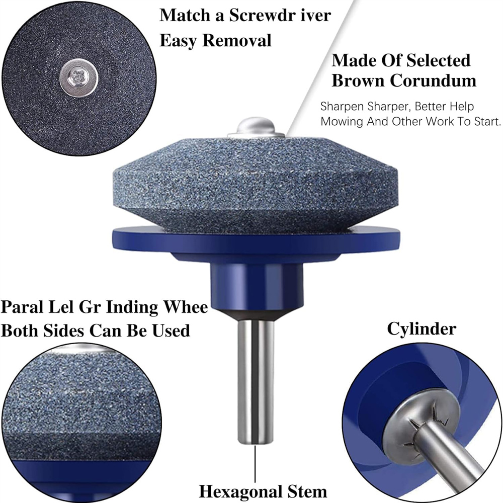 Sharpening Stone เครื่องตัดหญ้า Sharpener Blade ใช้สําหรับ Sharpening มีดโลหะบดขัดไฟฟ้า เจาะ Refitting เครื่องบด