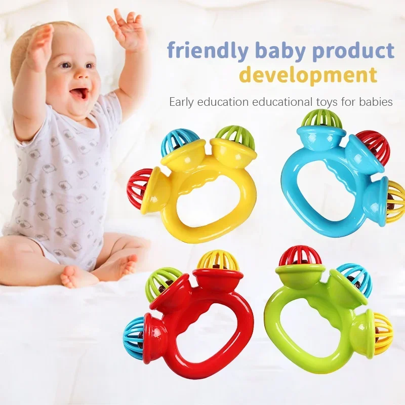 1/4PCS Neonato Mano Sonaglio Palla Giocattoli Per Bambini Afferrare Campana A Mano Giocattoli Sensoriali Per Bambini Materiali di Sicurezza Giocattoli per I Bambini Del Bambino Miglior Regalo