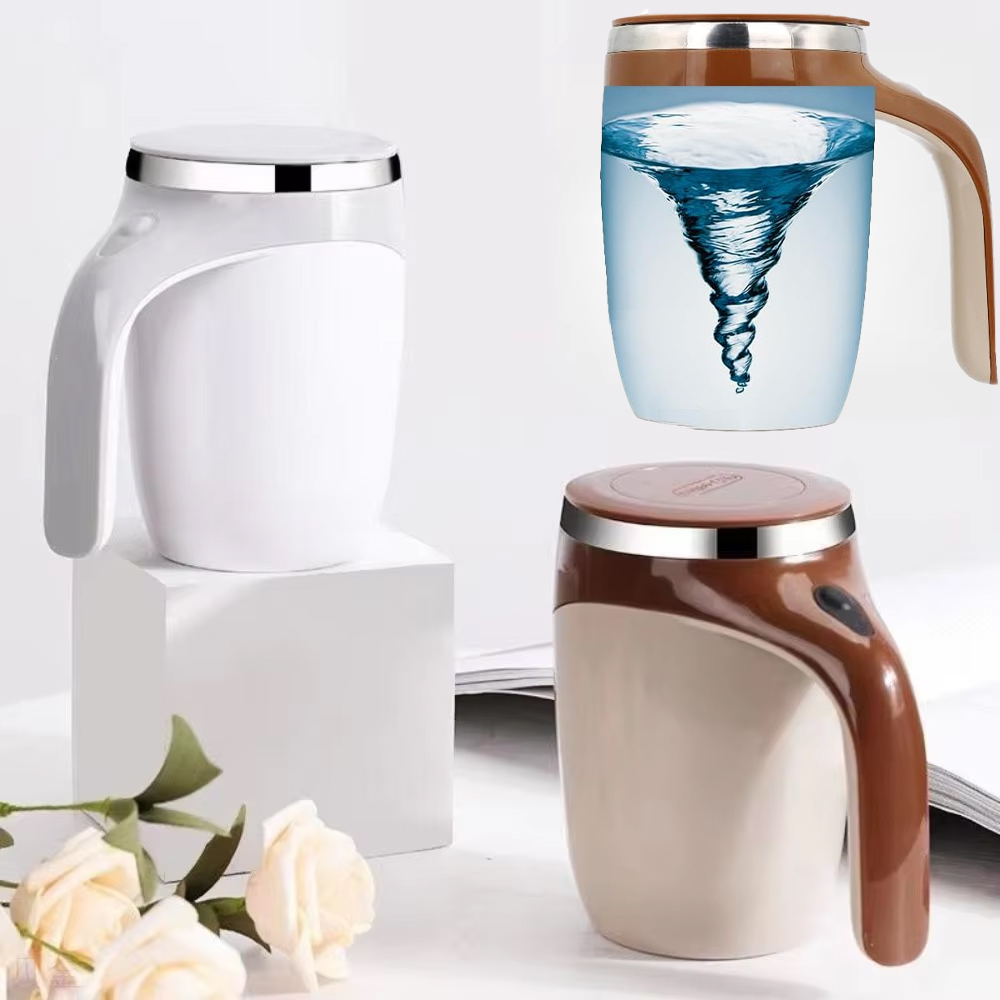 Automatische roerbeker 12Ounces met USB-oplaadkabel Magnetische roerkoffiekop Gemakkelijk schoon te maken voor kantoor/keuken/reizen/thuis