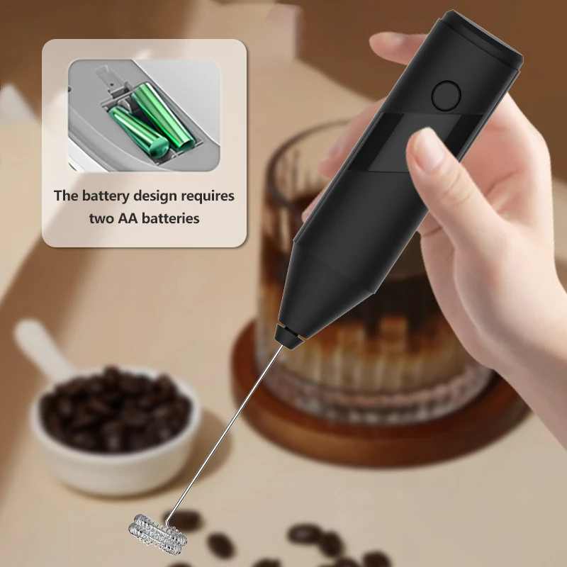 ONEKA Milk Frother Handheld Foam Maker For Lattes Whisk Coffee Cappuccino Frappe Matcha Hot Chocolate Egg Beater Drink Mixer