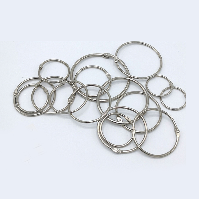 100 個金属リングバインダー DIY アルバムサークルルーズリーフブックフープオープニングオフィス製本用品フォトアルバム 15/20/25/30/35/43 ミリメートル