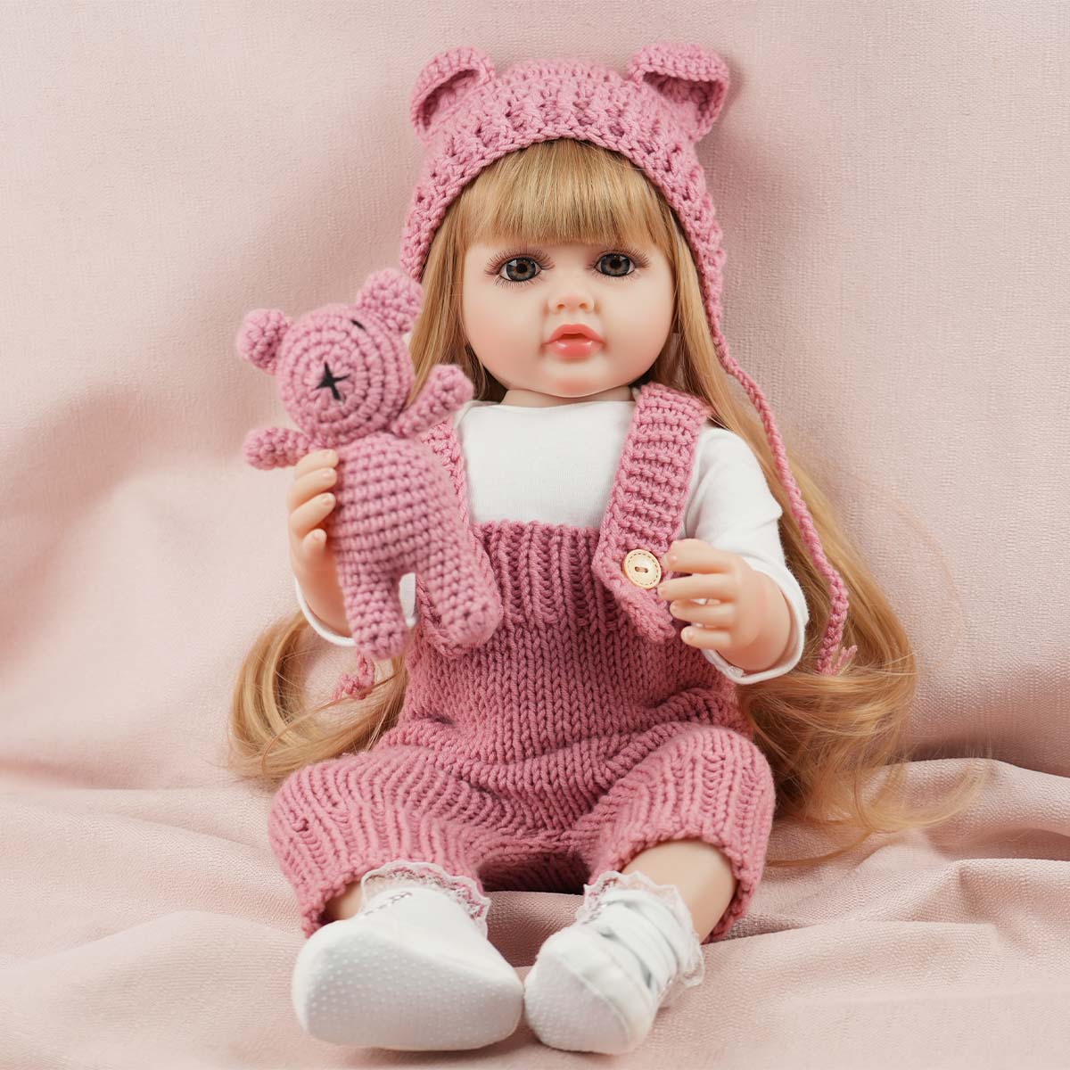 JOYORA Realistyczne Lalki Reborn, Realistyczne Pełne Silikonowe Dziecko Bebe Winyl 50CM Noworodek Dziewczynka Lalka Księżniczka Zabawka Prezent dla Malucha