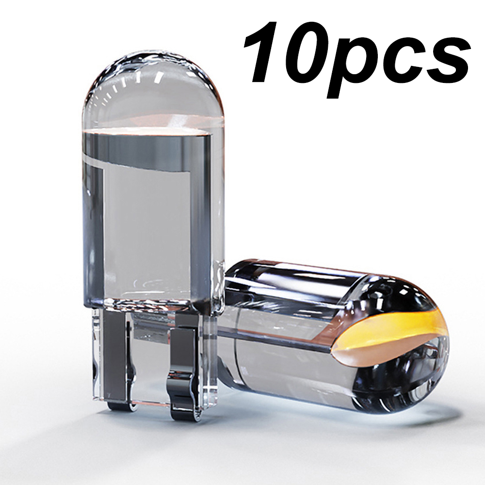 10X nuevo W5W LED Canbus T10 luces de coche COB piezas interiores de vidrio bombillas 6000K blanco lámpara de matrícula de coche luz de lectura de cúpula 12V