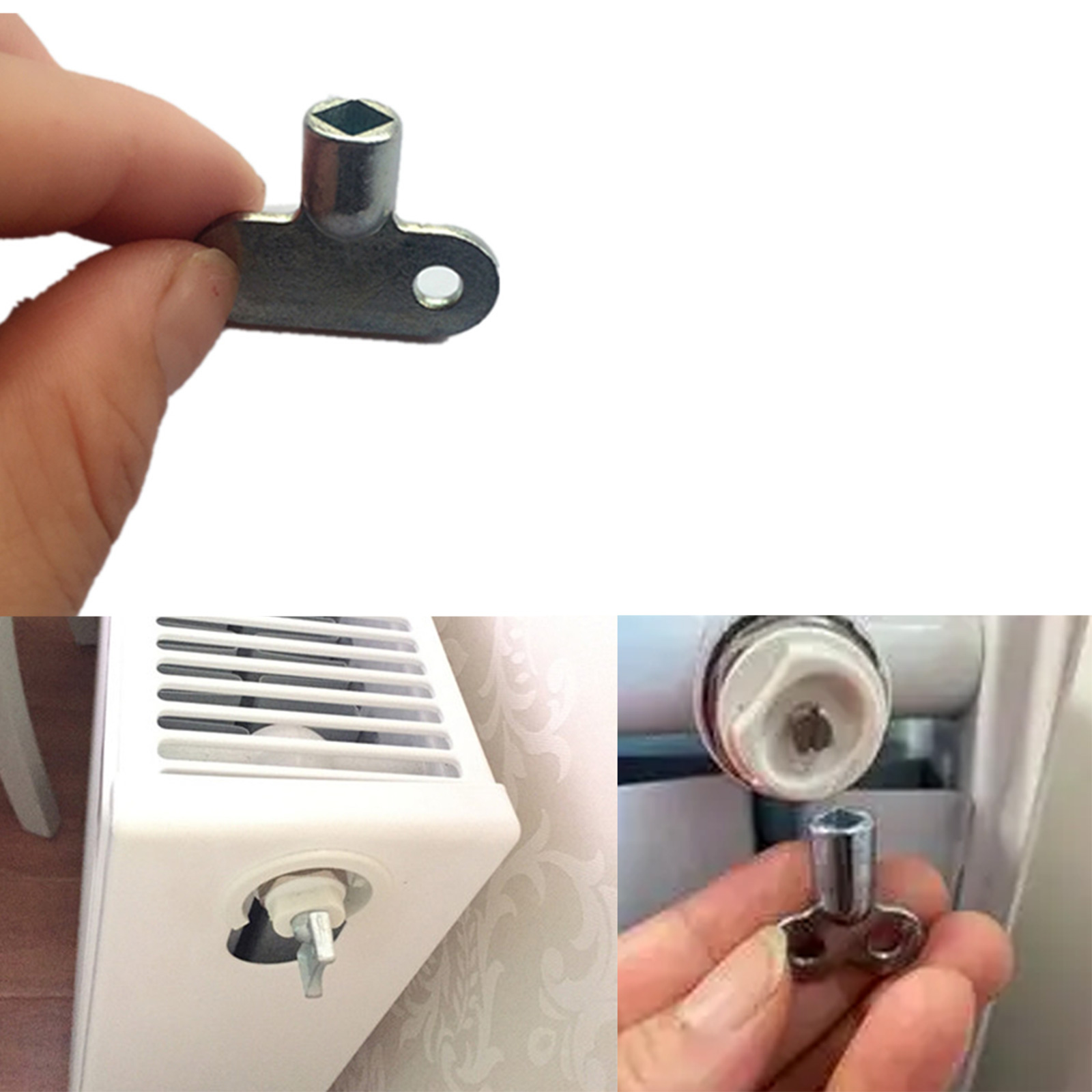 Llave de válvula de radiador, grifos de agua para radiador, orificio de plomería, purga, calentadores de aleación, llave para ventilación, válvula de aire, 2 uds.