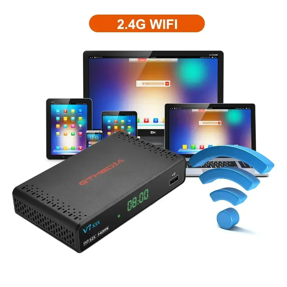 GTMEDIA V7S5X Satellite TV Receiver DVB-S2X/S2/S Full HD 1080P H.265 Set-top Box With USB Wifi Digital Receptor