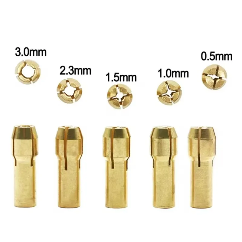 Mini Drill Chucks Adapte 7Pcs/set 0.5-3mm（Inner 2mm）Small Electric Drill Bit Collet Micro Twist Chuck Tool Kit Woodworking
