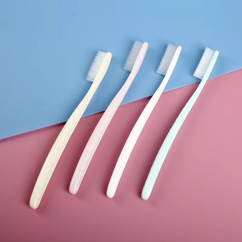 手動歯ブラシ 4 個ソフトヘアロングヘッド大人用大型歯ブラシ快適な歯口腔クリーニングブラシ