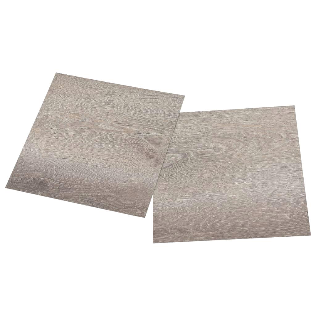 20 Pack Self-Adhesive PVC Flooring Planks - 1.86m² Taupe Tiles for Easy Installation