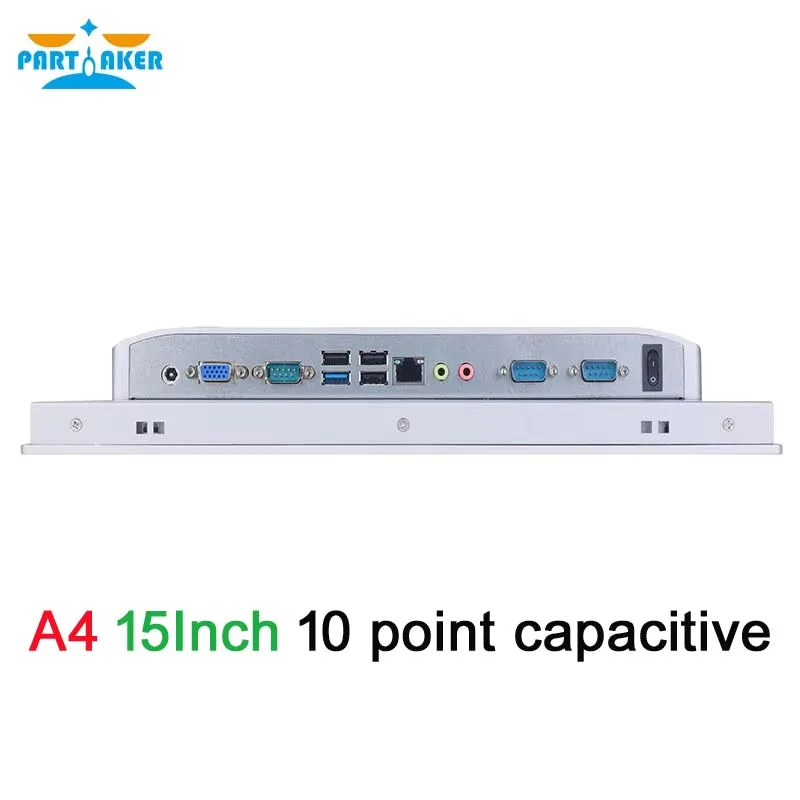 15 Inch LED Industrial Panel PC 10 Point Capacitive Touch Screen Intel J1900 J6412 I3 I5 All In One Computer Front Panel IP65