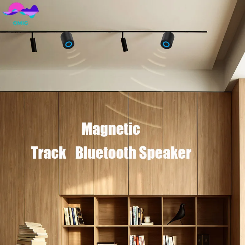Modern Magnet Track Bluetooth Speaker Wireless Stereo Sound Box Bluetooth 5.3 Speakers 20 Type/Ultra-thin Magnetic Track Light
