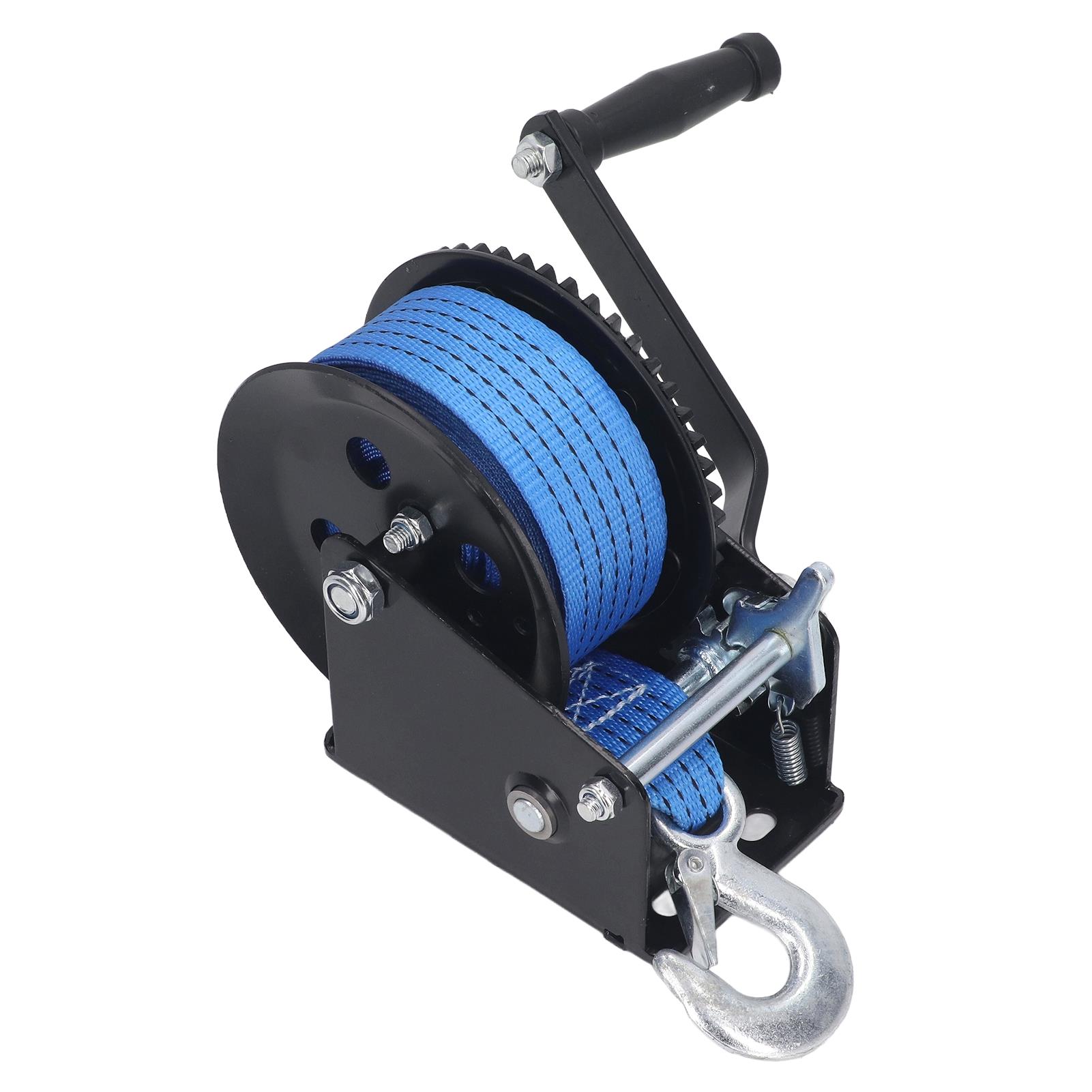Manivela para levantamento industrial, guincho manual com cinta de nylon, Heavy Duty, liga de aço, 1600lbs