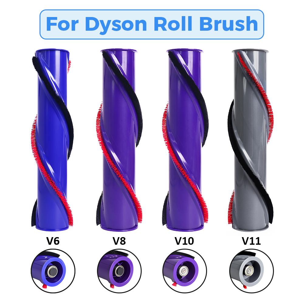 Soft Roller Brush Replacement Accessories Compatible For Dyson V6 V8 V10 V11 Vacuum Cleaner Spare Part Carpet Brushroll Bar
