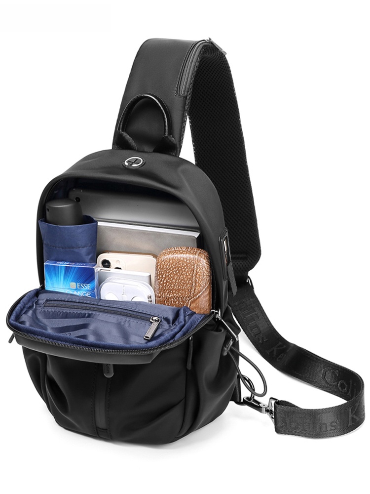 Colins Keirs メンズクロスボディバッグカジュアルビジネスキャンバスショルダーバッグファッションブランドレジャーレジャーチェストバッグ男性のための