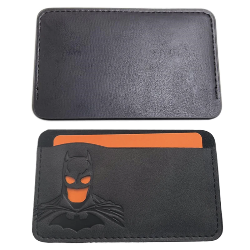 1 stks lederen vleermuis ID-kaarthouder geval portemonnee gepersonaliseerde superheld masker kaarthouder cadeau