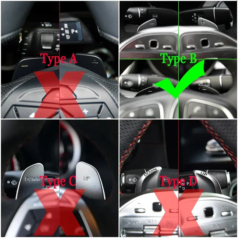 Auto Stuurwiel Paddle Shifter Versnellingspook Uitbreiding Voor Mercedes-Benz A Klasse W177 sedan V177 B C E Klasse W205 W246 W213 GLA