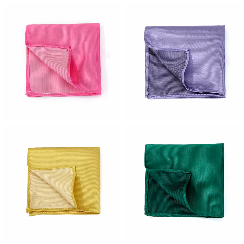 Pañuelo cuadrado de bolsillo clásico para hombre, pañuelo colorido y sólido Multicolor, traje clásico a rayas, accesorios de bolsillo para negocios