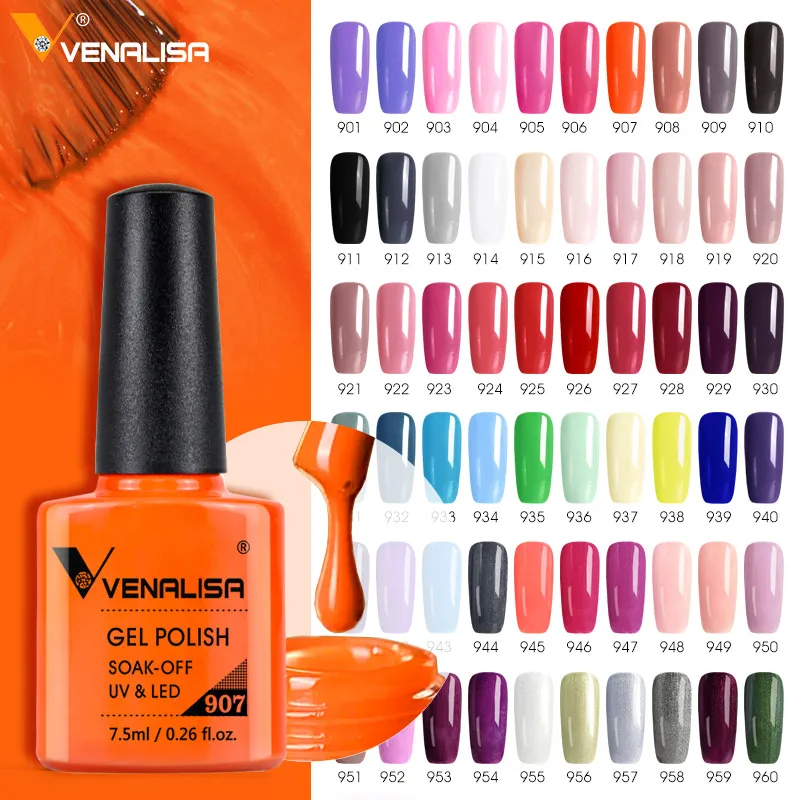 Venalisa VIP4 เล็บเจล 7.5ml ใหม่มาถึง Soak Off UV LED เจลเคลือบเงาเต็มรูปแบบ Super Texture งดงามเล็บ