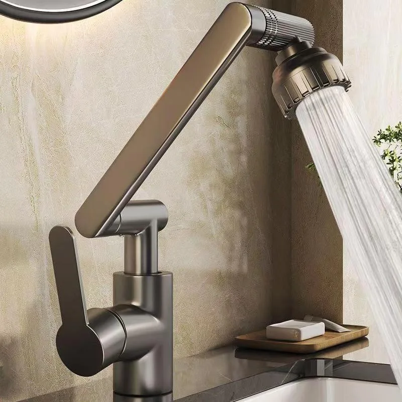 Universal หมุน Dual-Mode ก๊อกน้ํา Mechanical ARM อ่างล้างหน้าห้องครัวห้องน้ําร้อนและเย็นในครัวเรือนอ่างล้างหน้าอ่างล้างหน้า Wash Up