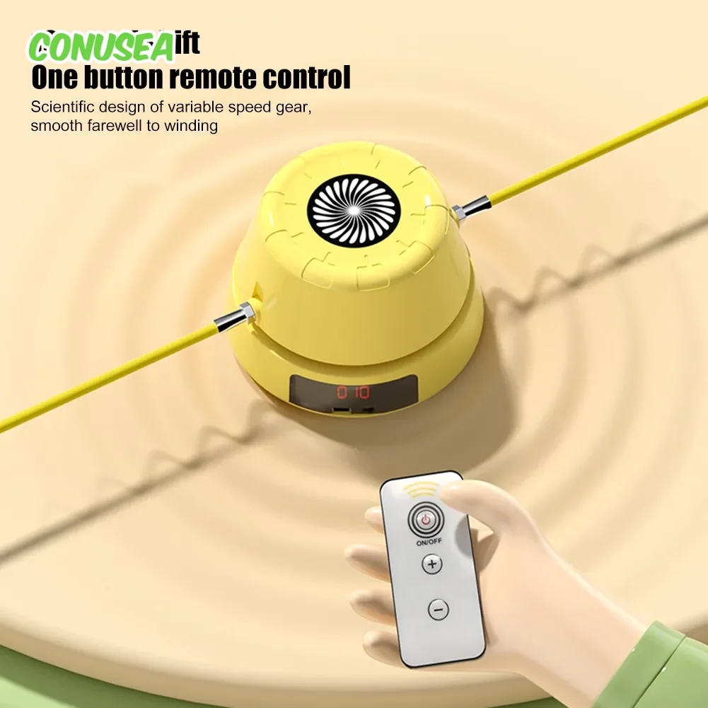 Corda de contagem elétrica máquina de pular controle remoto automático pular corda contador digital indoor ao ar livre exercício brinquedos jogos