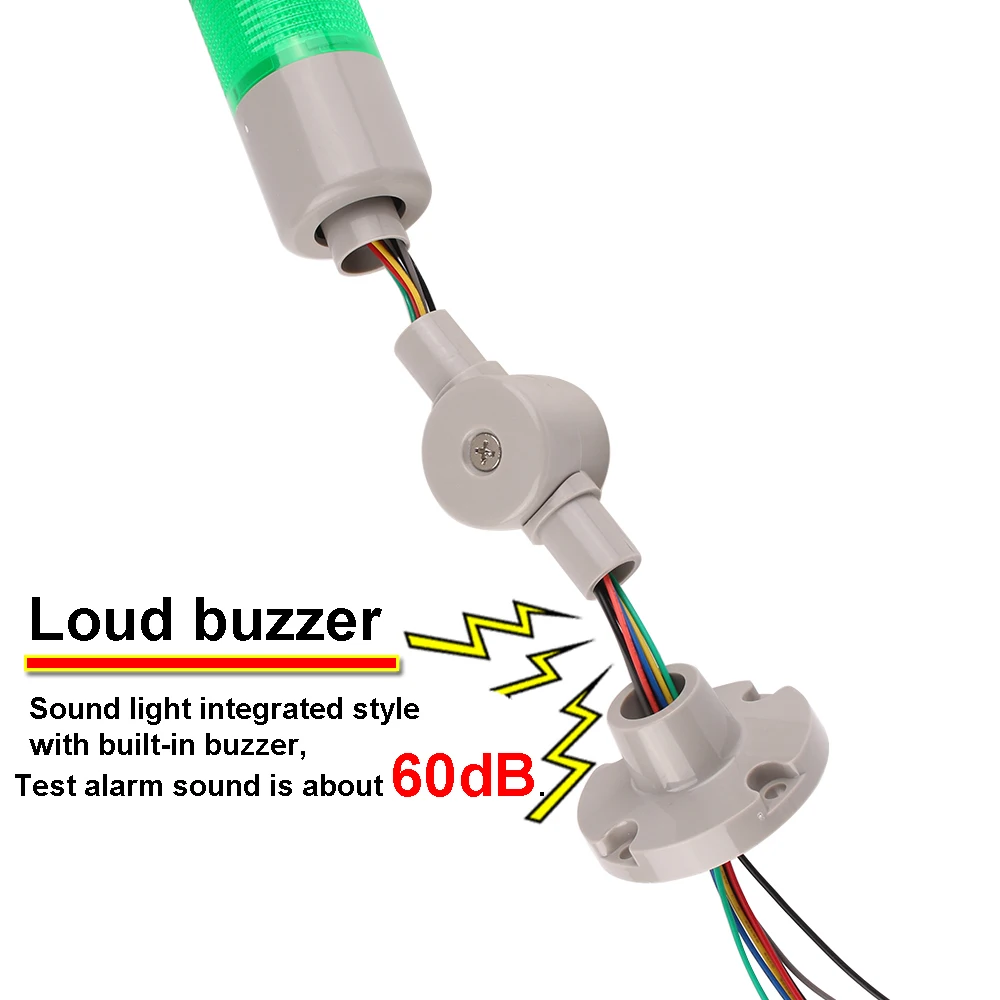 45 mm Durchmesser, 24 V DC, 220 V, Dauerlicht, LED-Signalturmlicht, mehrschichtig, Stapelalarm, Warnung für industrielle Maschinen