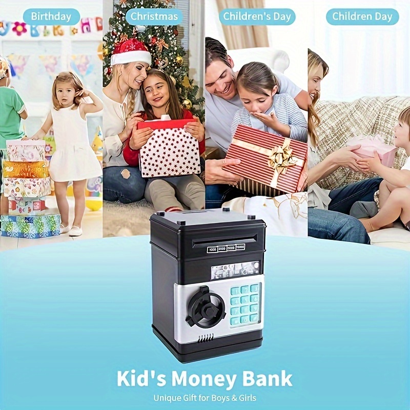 Tirelire électronique avec mot de passe pour enfants, coffre-fort, pièces de monnaie numériques, dépôt d'argent, machine à guichet automatique, cadeaux pour enfants