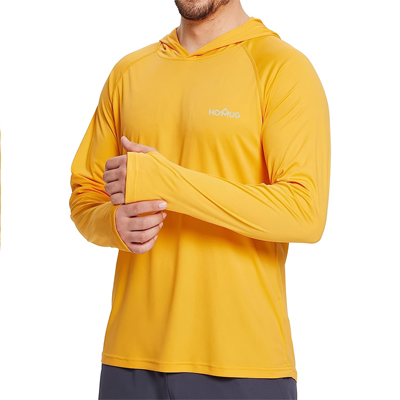 メンズ UPF50+ パフォーマンス Tシャツパーカー長袖カジュアル日焼け止め Tシャツランニング速乾パーカー日焼け止め釣り着用